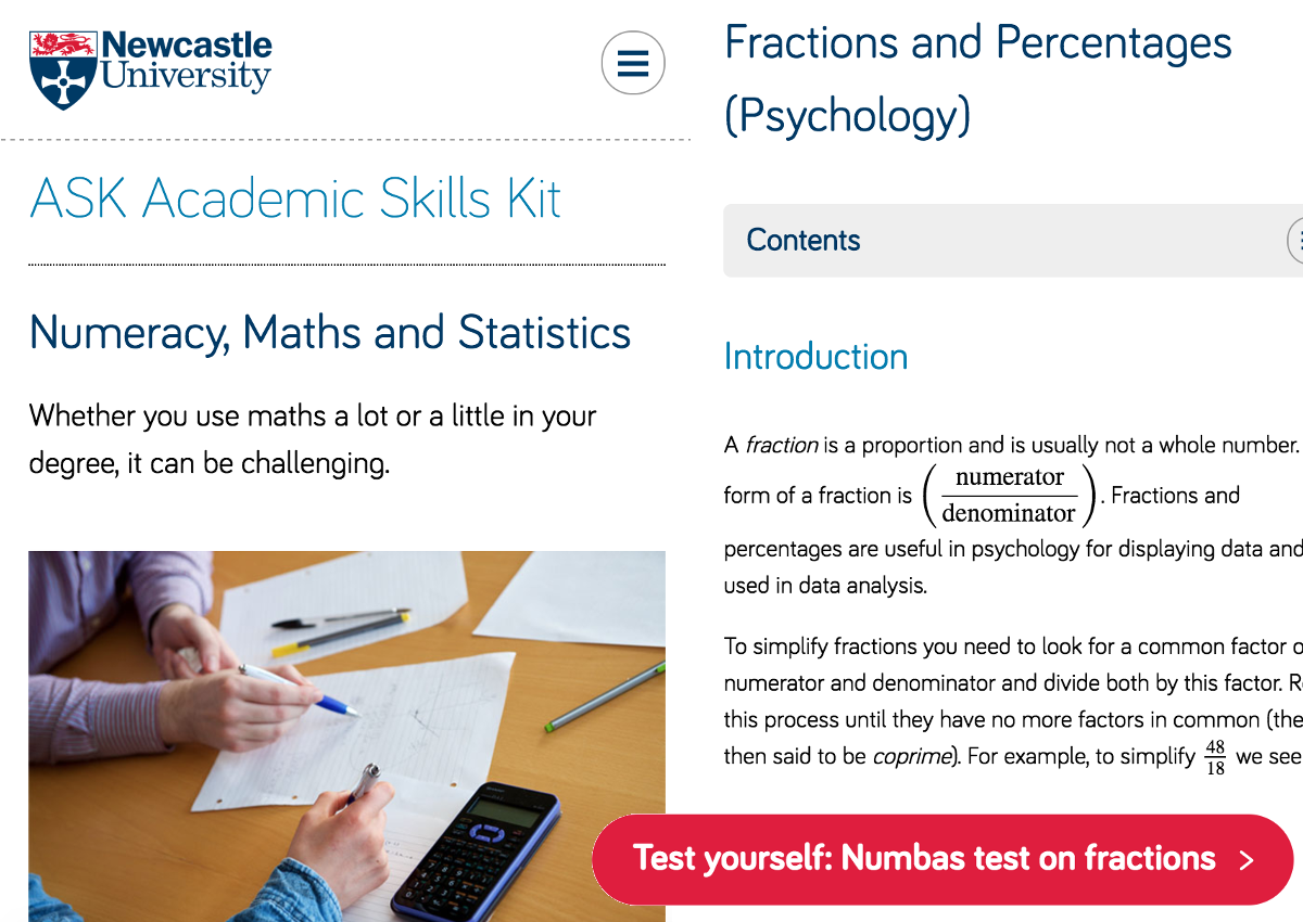 Numeracy, Maths and Statistics - Academic Skills Kit
